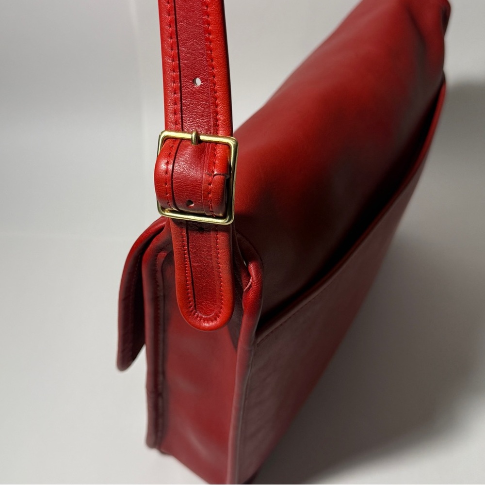 COACH Vintage Letter Brief from 1980s NYC Factory. Rich Red. Near Perfection. - Picture 8 of 16